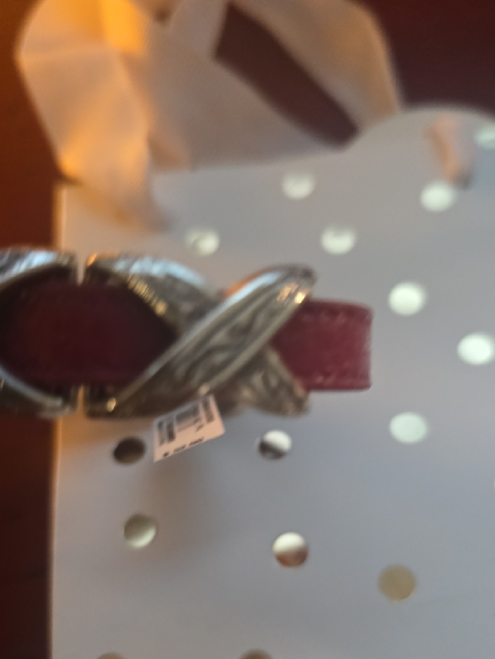 Brighton Red Leather Braided Bracelet with Silver Accents - Women Jewelry NWT - Picture 4 of 4